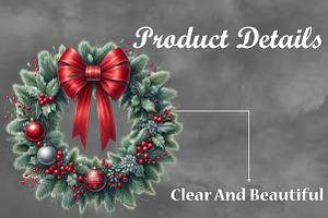 Christmas Wreath PNG Clipart Bundle