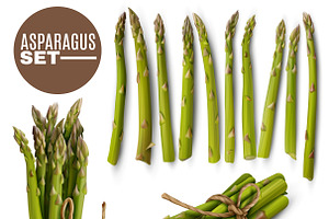 Asparagus Realistic Set