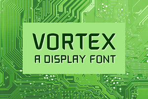 Vortex: A Display Font + Free Icons