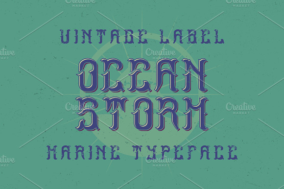 Ocean Storm label font preview 8