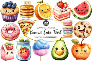 Kawaii Cute Food PNG, an Illustration by SinaCreation
