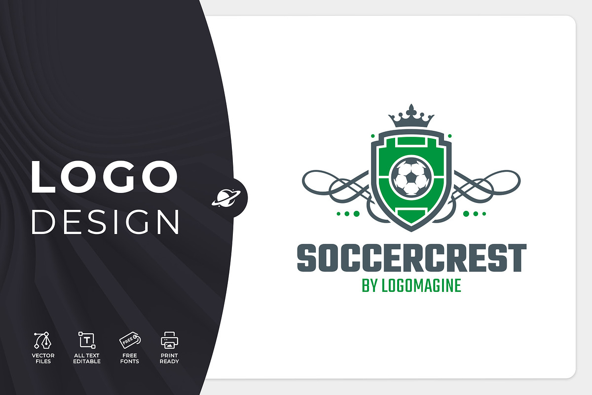 Soccer Crest Logo Template, a Branding & Logo Template by LOGOMAGINE (Photo 1 of 13)