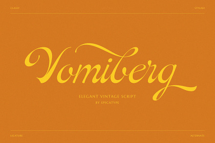 Vomiberg || Retro Script Font, a Script Font by epicatype