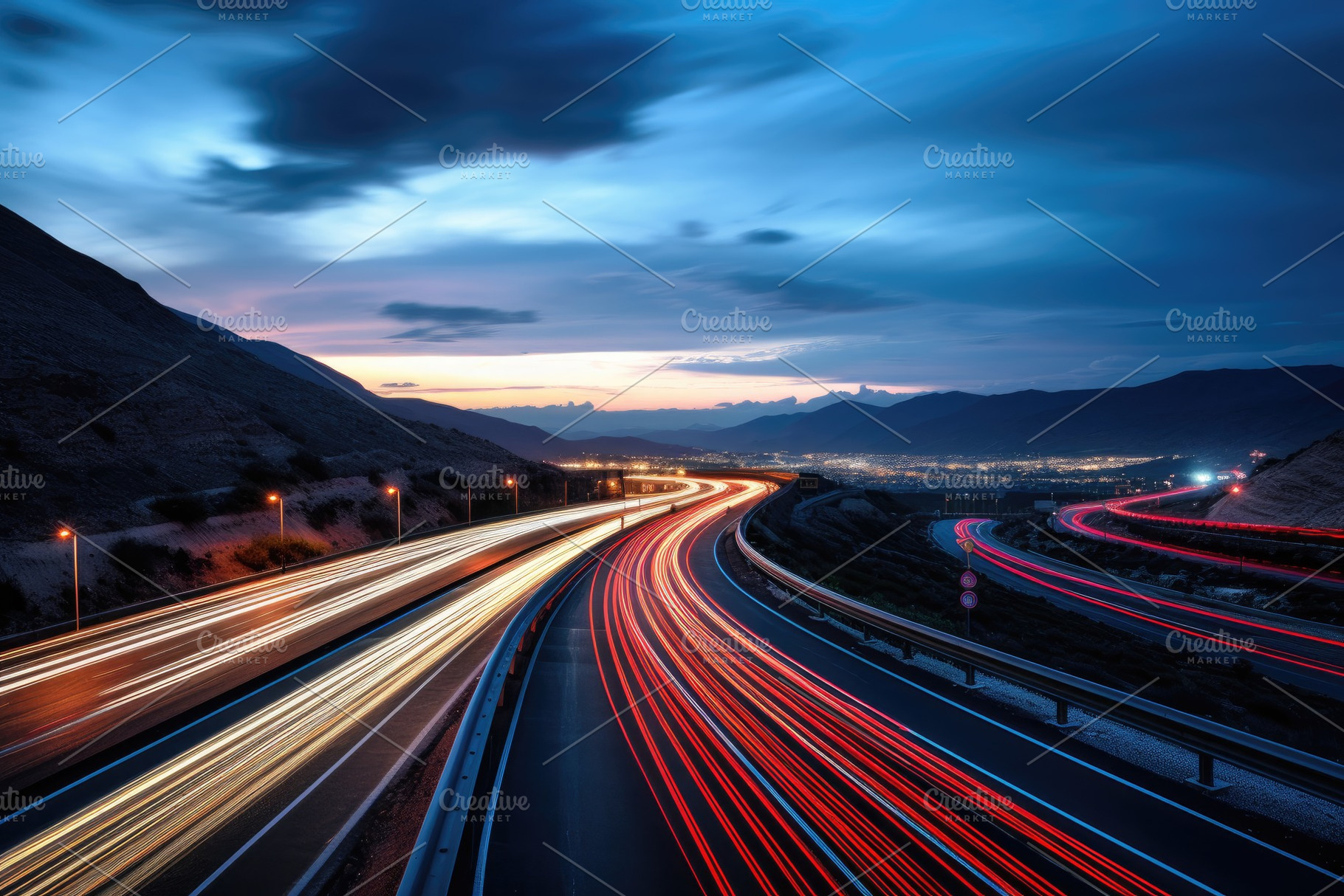 Long exposure of car light trails on, a Photo by Iftikhar Alam