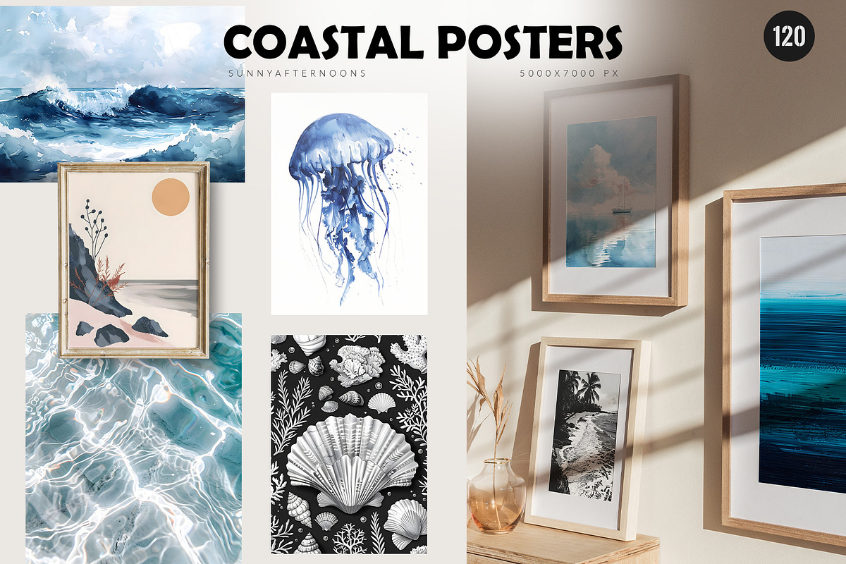 Coastal Wall Gallery Posters, a Graphic by SunnyAfternoons (Photo 10 of 14)