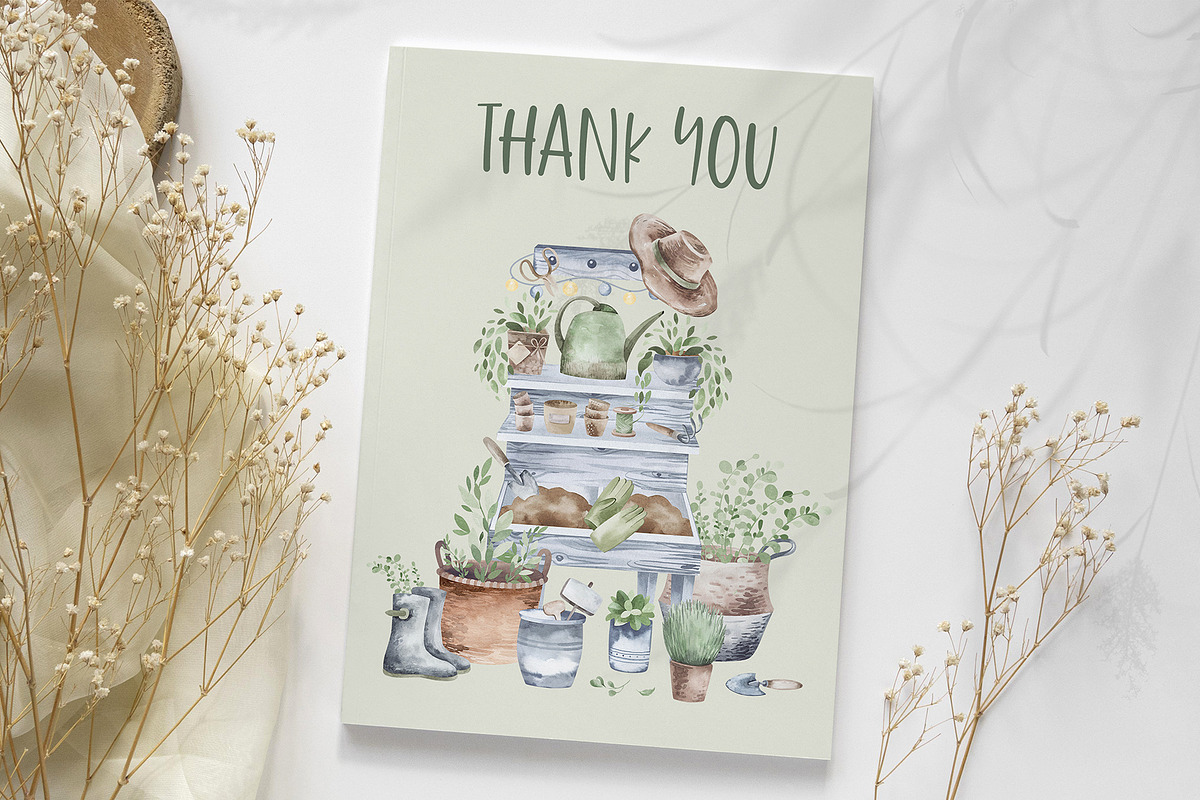 Watercolor Gardening Clipart Set, a Seasonal Illustration by LenArt (Photo 15 of 15)