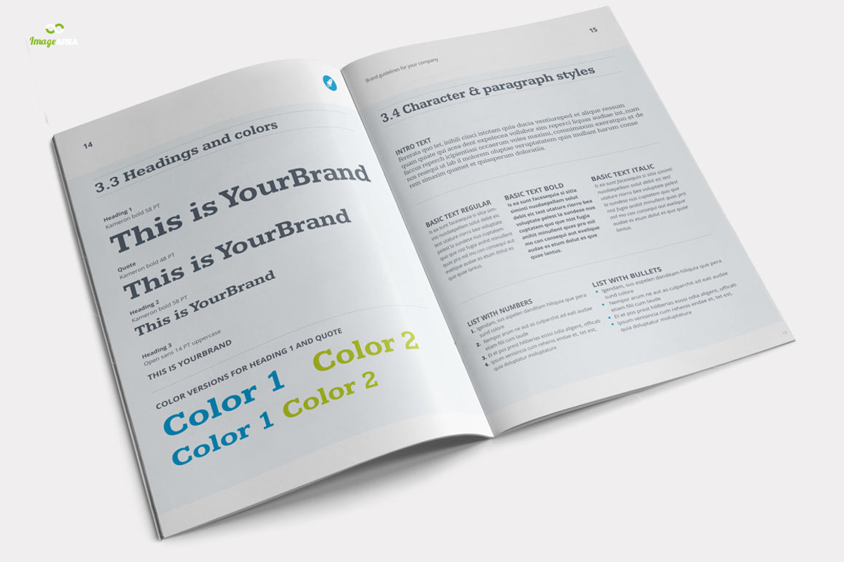 Brand Guidelines (light version), a Books & Magazine Mockup by Imagination Area (Photo 4 of 4)