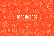 Hand Mudras Yoga Vector set, a Healthcare Illustration by Allaxel Studio (Thumbnail 2 of 5)