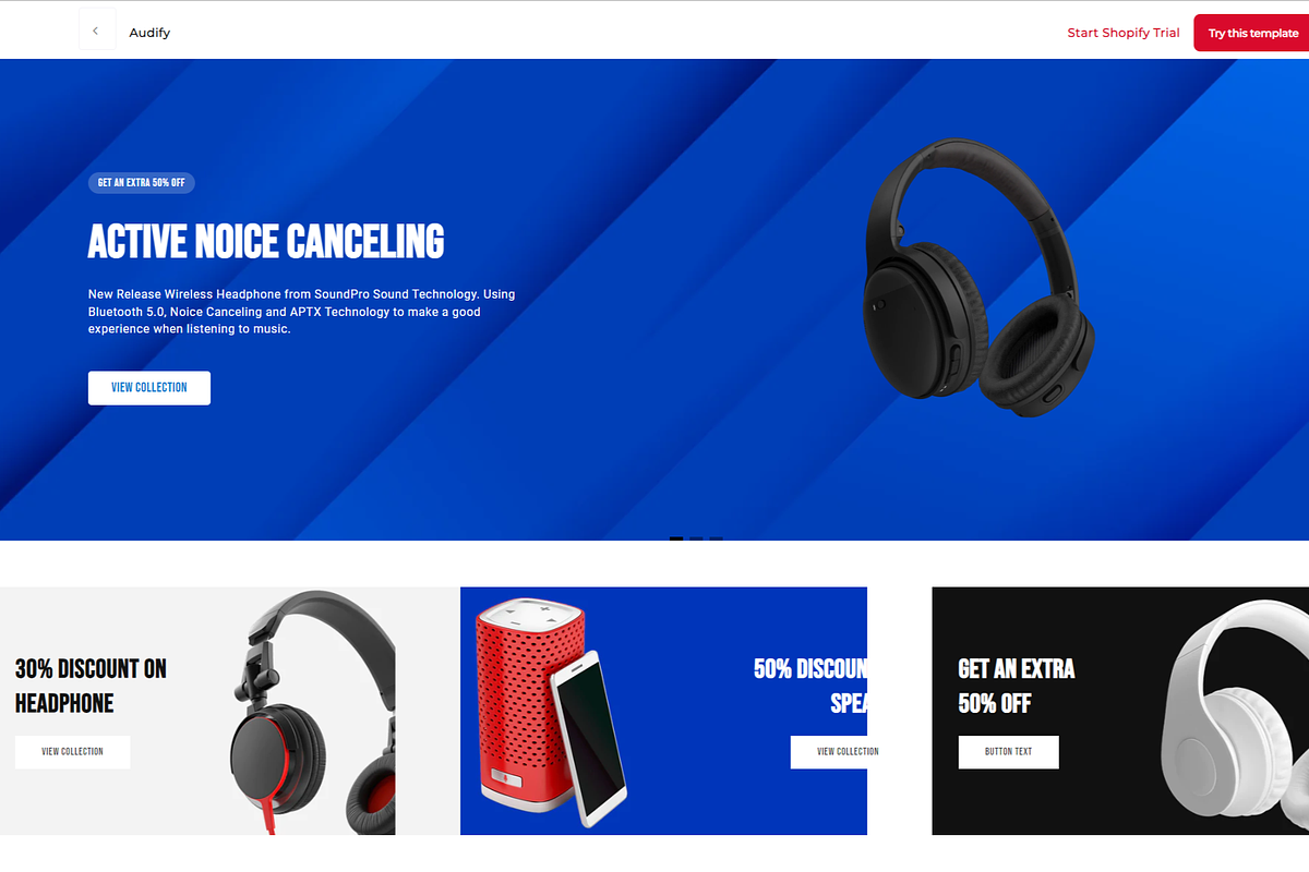 Audify Store Shopify Template, a Shopify Template by LTheme (Photo 1 of 2)