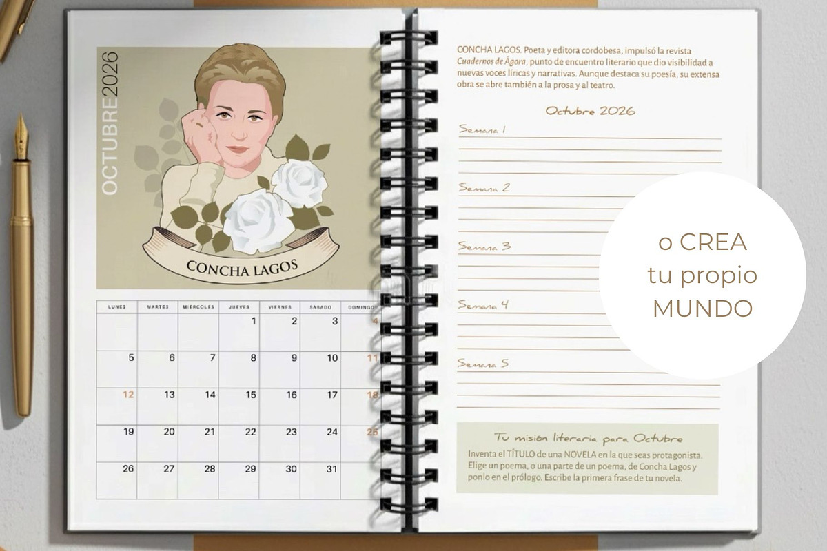 2026 Calendario Literatrices, an Illustration by La Inspiratriz (Photo 5 of 5)