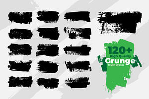 Set of Grunge Brush Strokes