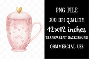Valentine's Day Coffee Cup Clipart, an Illustration by Designking (Thumbnail 4 of 5)
