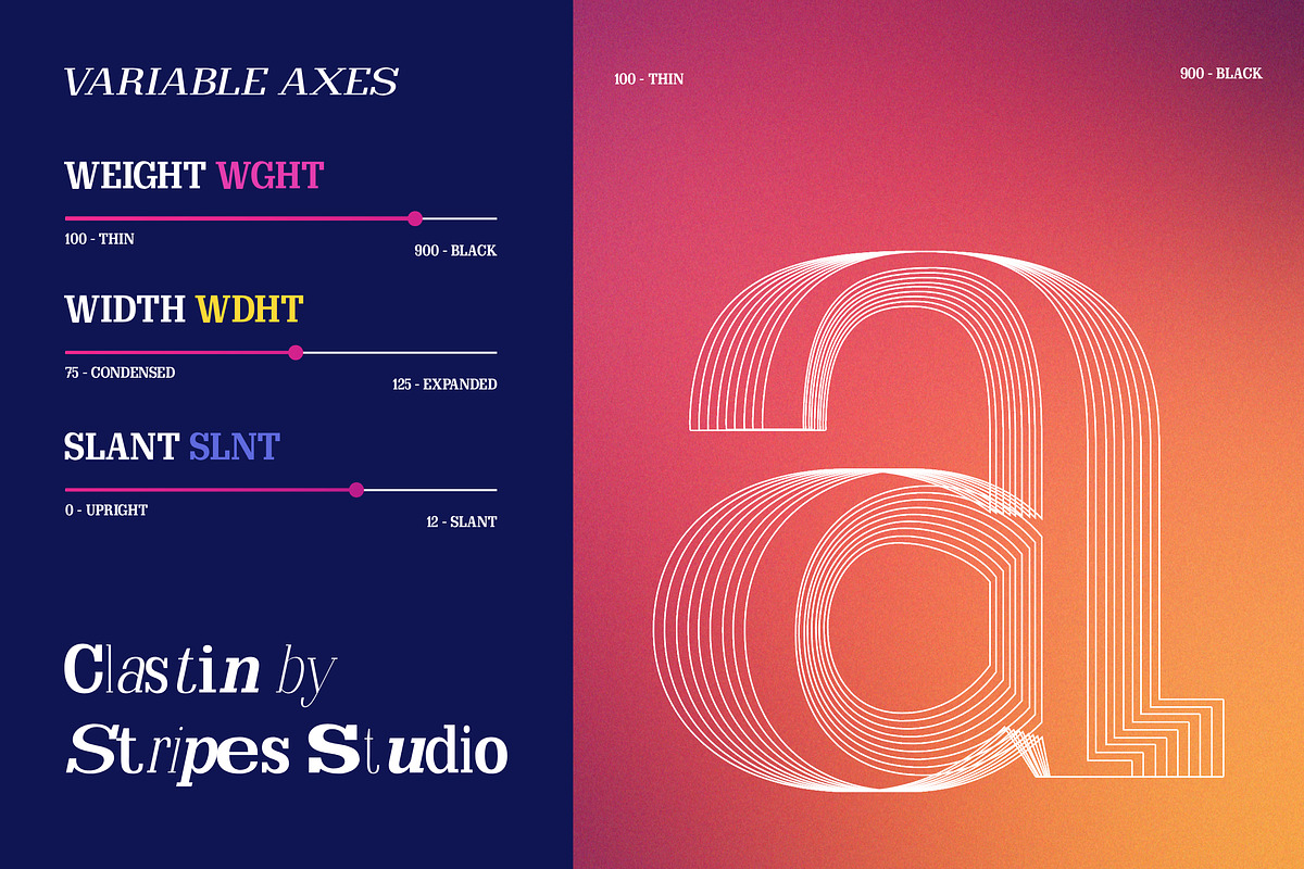 Clastin Variable, a Slab Serif Font by Stripes Studio (Photo 8 of 15)