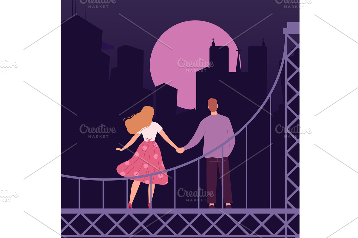Love couple. people back view, a Person Illustration by Onyx