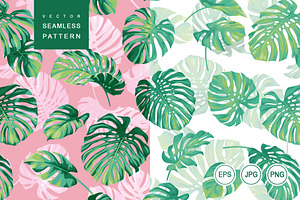 Monstera Plant Pattern.