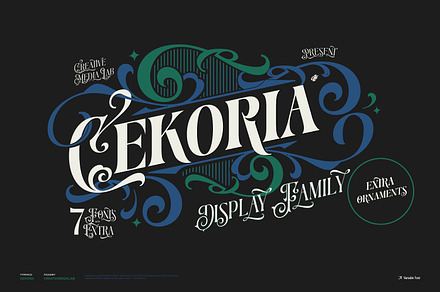 Cekoria - Decorative Display Family, a Serif Font by creativemedialab