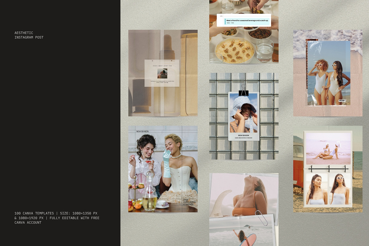 Nostalgic Beach Instagram Templates, a Social Media Template by Pani Temp. (Photo 13 of 16)