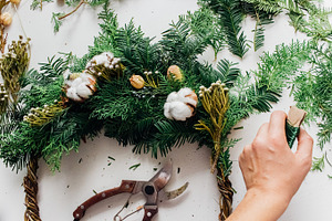 Handmade christmas wreath