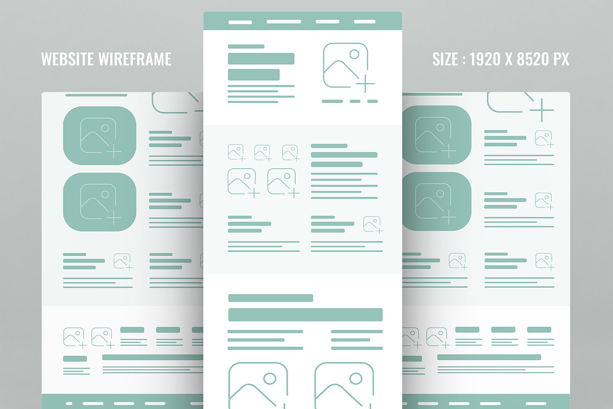 Wireframe Landing Page Layout, a Landing Page Template by ContestDesign (Photo 1 of 7)
