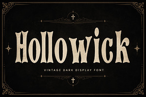 Hollowick – Vintage Display Font, a Slab Serif Font by Wow Magic