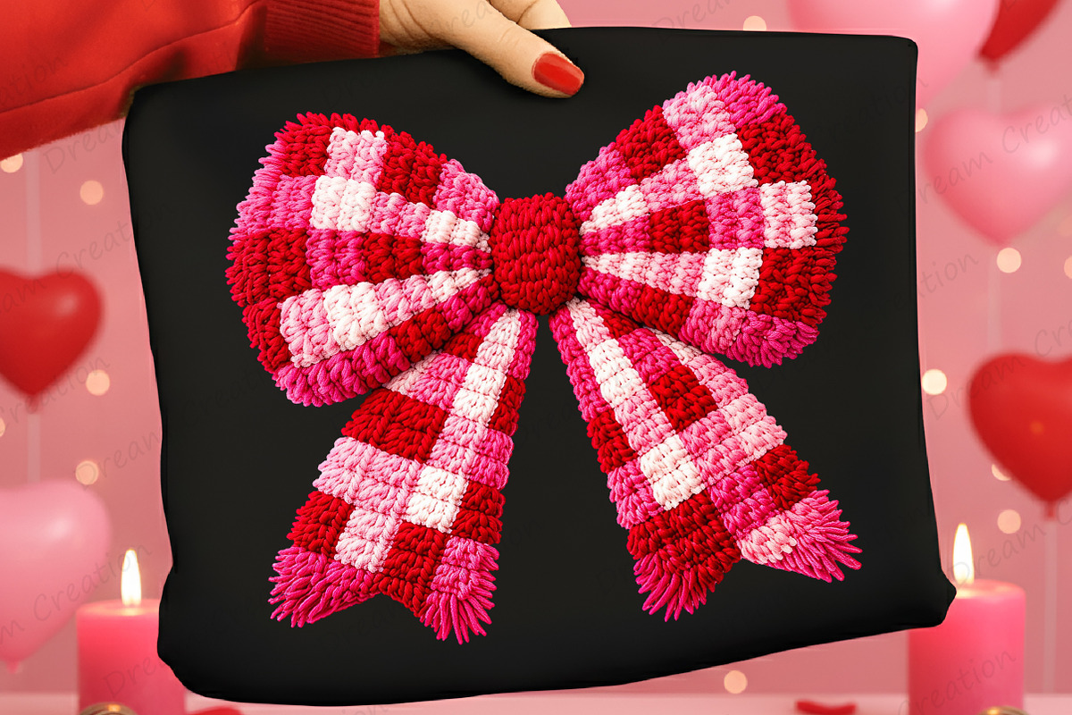 Faux Yarn Valentine Bow Png, an Illustration by Dream Creation (Photo 1 of 4)