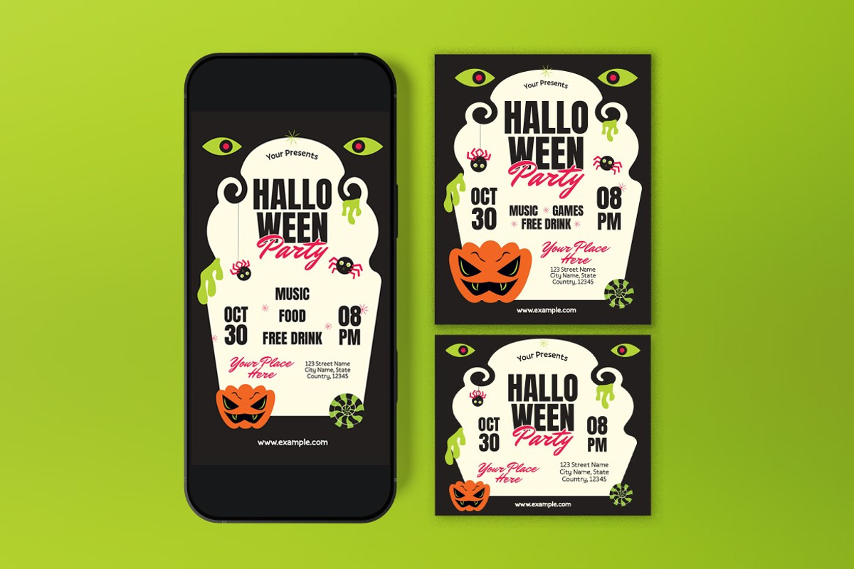 Halloween Party Flyer preview 3