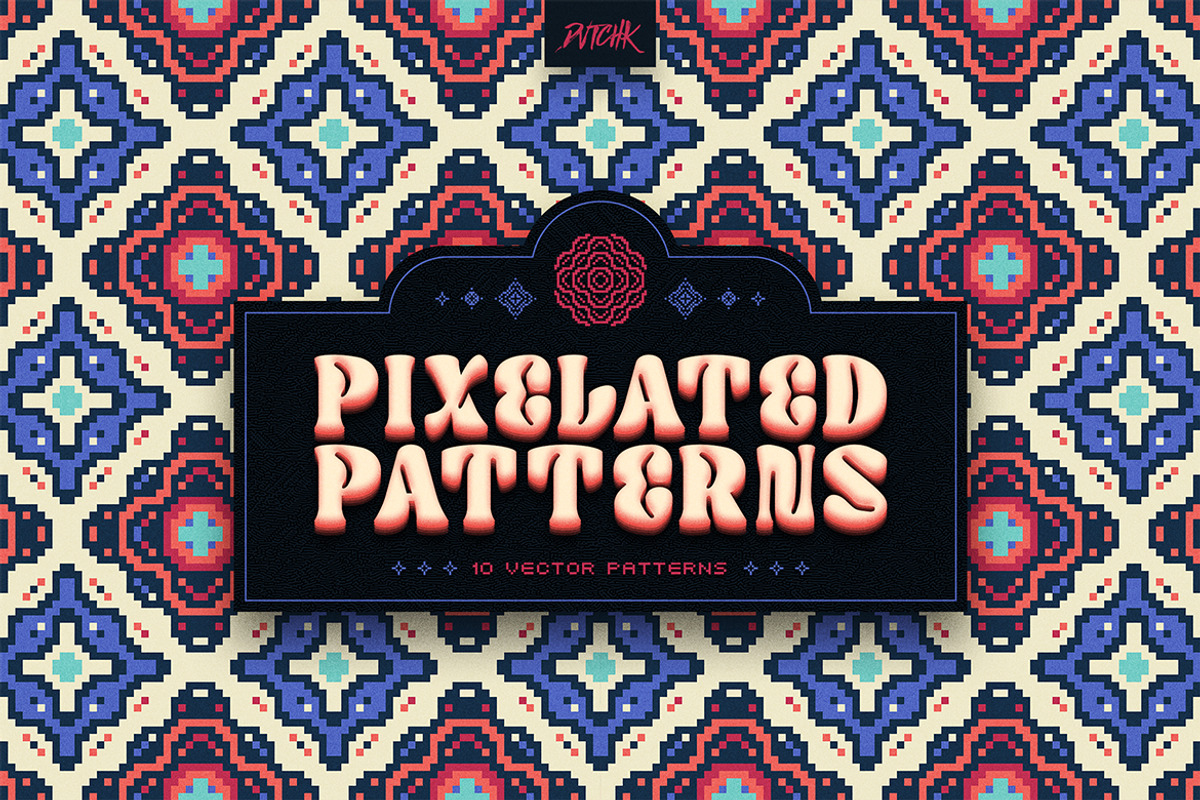 Pixel Mosaic Patterns | Vol. 13, a Pattern Graphic by dvtchk (Photo 10 of 10)