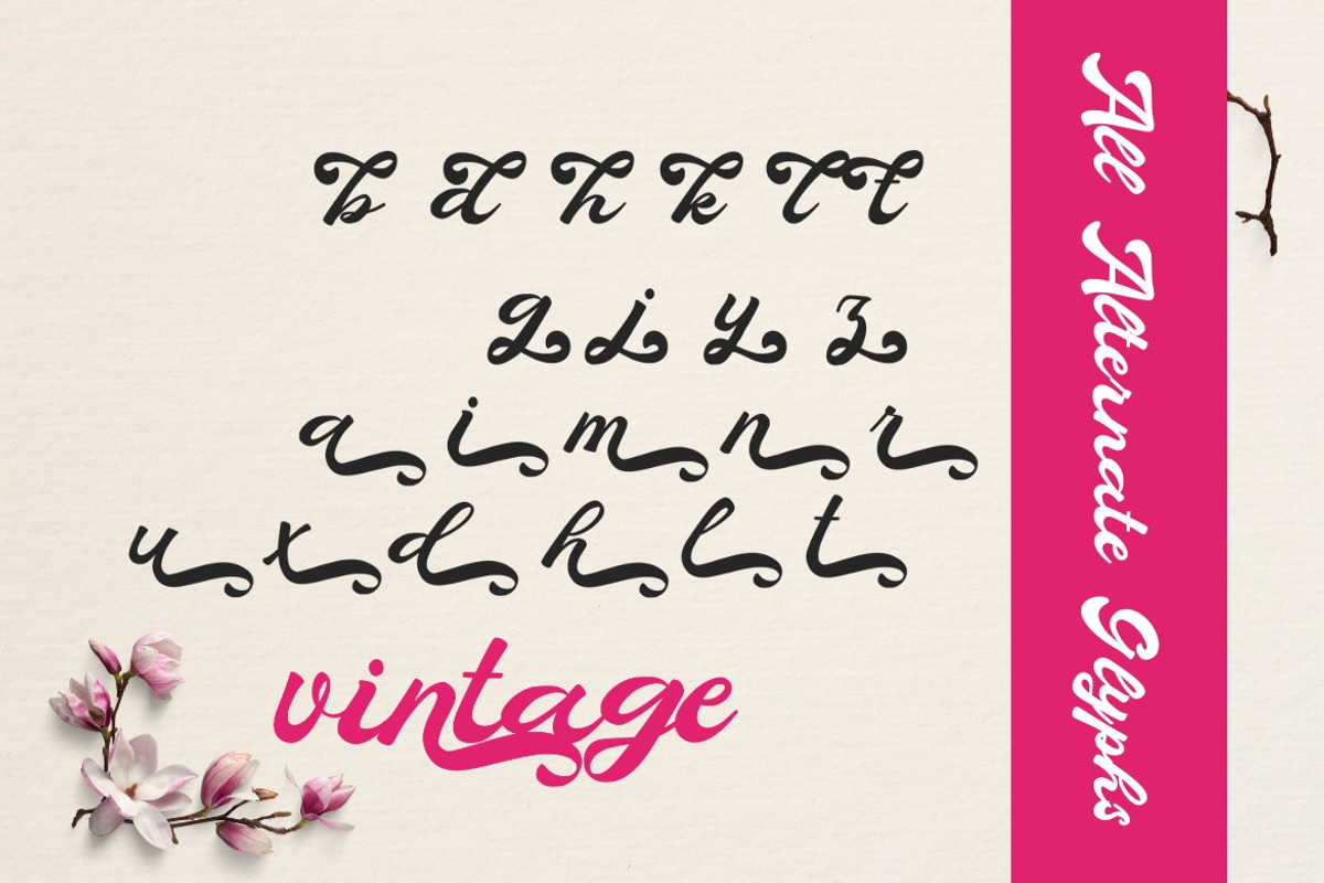 Quaty Heart - Retro Script Font, a Script Font by Dhabee (Photo 17 of 18)