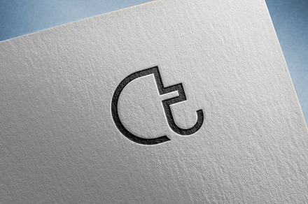Alphabet Letters Icon Logo CT or TC