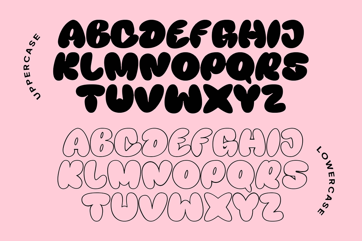 Bloombang - Bubble Display Typeface, a Handwritten Font by Pekotype (Photo 3 of 11)