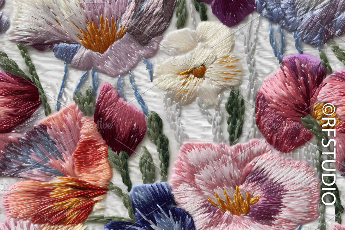 DELICATE EMBROIDERY 8Textures Bundle, a Texture Graphic by ...