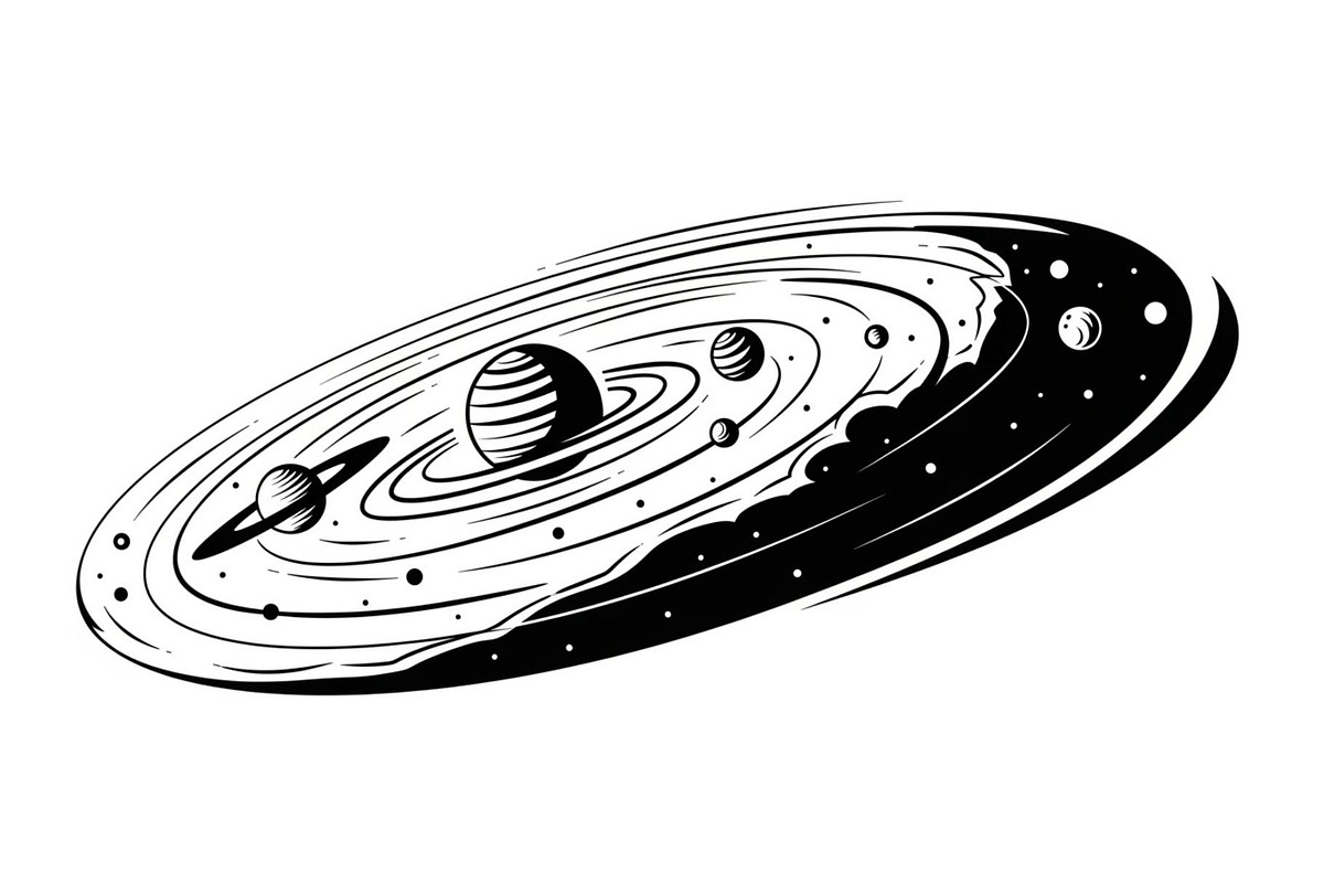 Solar System Silhouette Clipart, a Graphic by balal (Photo 7 of 13)