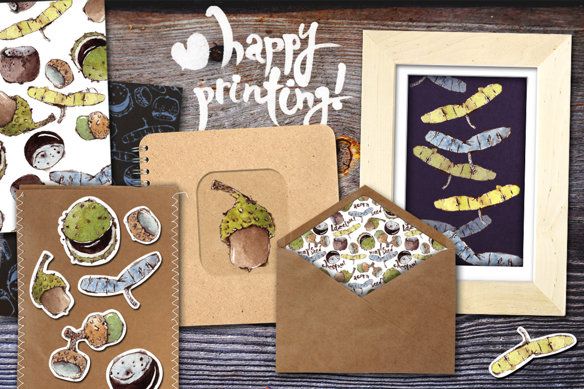 Seeds & Nuts Patterns, a Pattern Graphic by Mazheika Store (Photo 7 of 8)