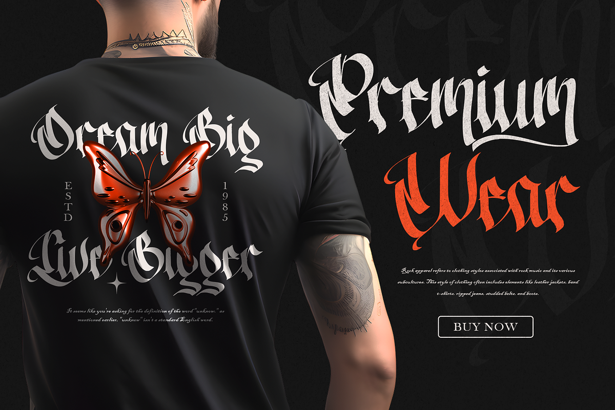 The Beastiful Modern Blackletter, a Blackletter Font by Vampstudio (Photo 11 of 13)