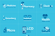 Science: 108 Flat Logos Bundle, a Branding & Logo Template by ToonPlanet Vector Assets (Thumbnail 4 of 9)