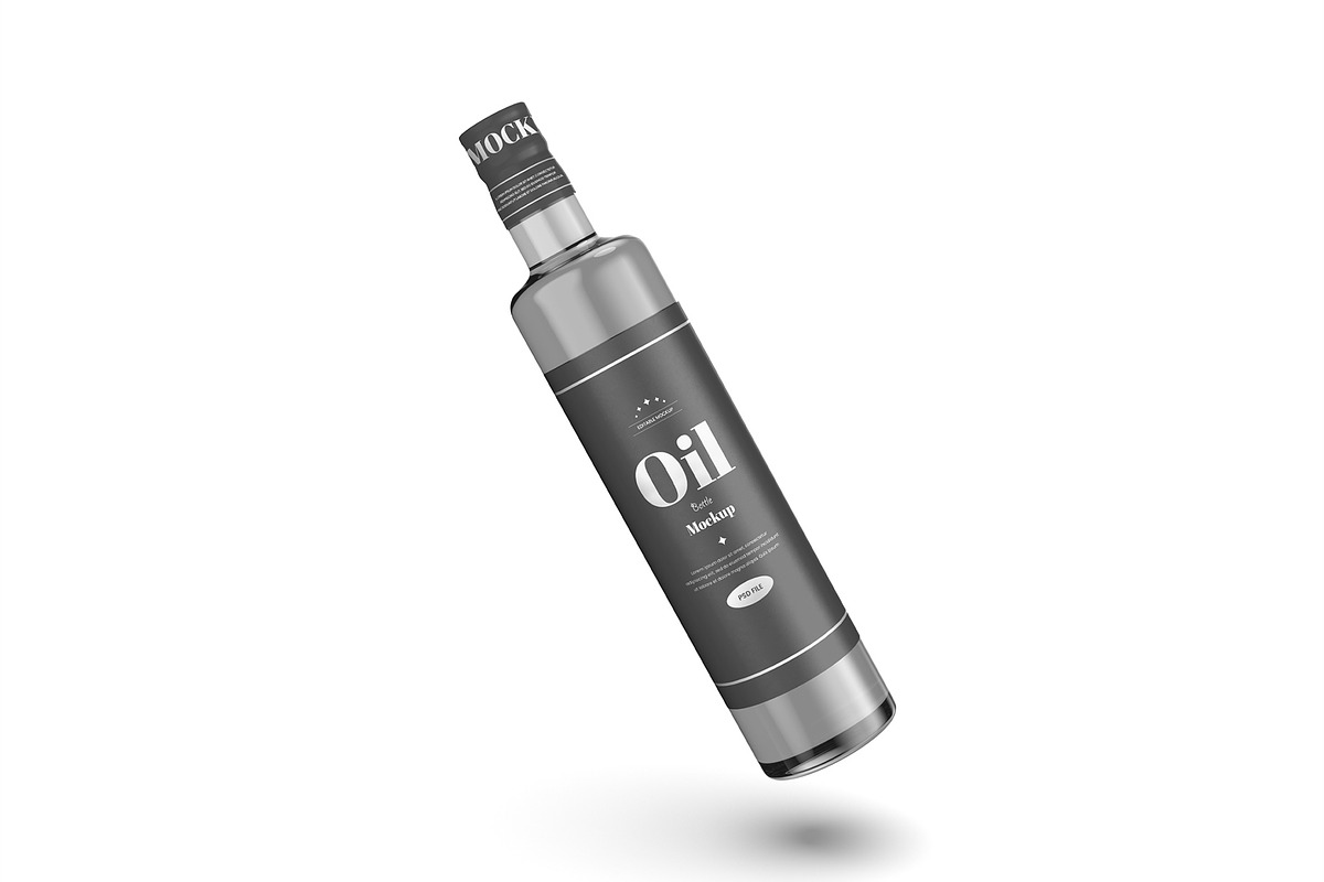 Glass Oil Bottle Mockup, a Product Mockup by graphypix (Photo 3 of 4)