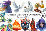 Yoruba Orishas Pantheon Clipart Set, an Illustration by Craft Nest (Thumbnail 1 of 4)