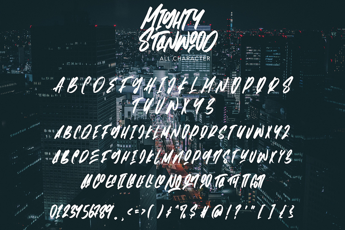 MightyStanwood - Urban Brush Font, a Script Font by AQR Studio (Photo 9 of 10)