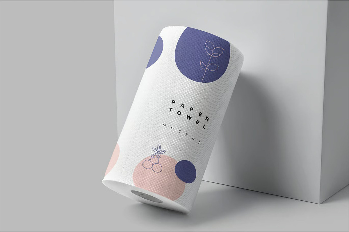 Kitchen Tissue Paper Roll Mockups, a Household Mockup by megostudi0 (Photo 2 of 6)