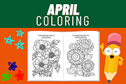 April Coloring Pages - Spring Color, a Templates & Theme by Premium Digital Templates (Thumbnail 1 of 3)