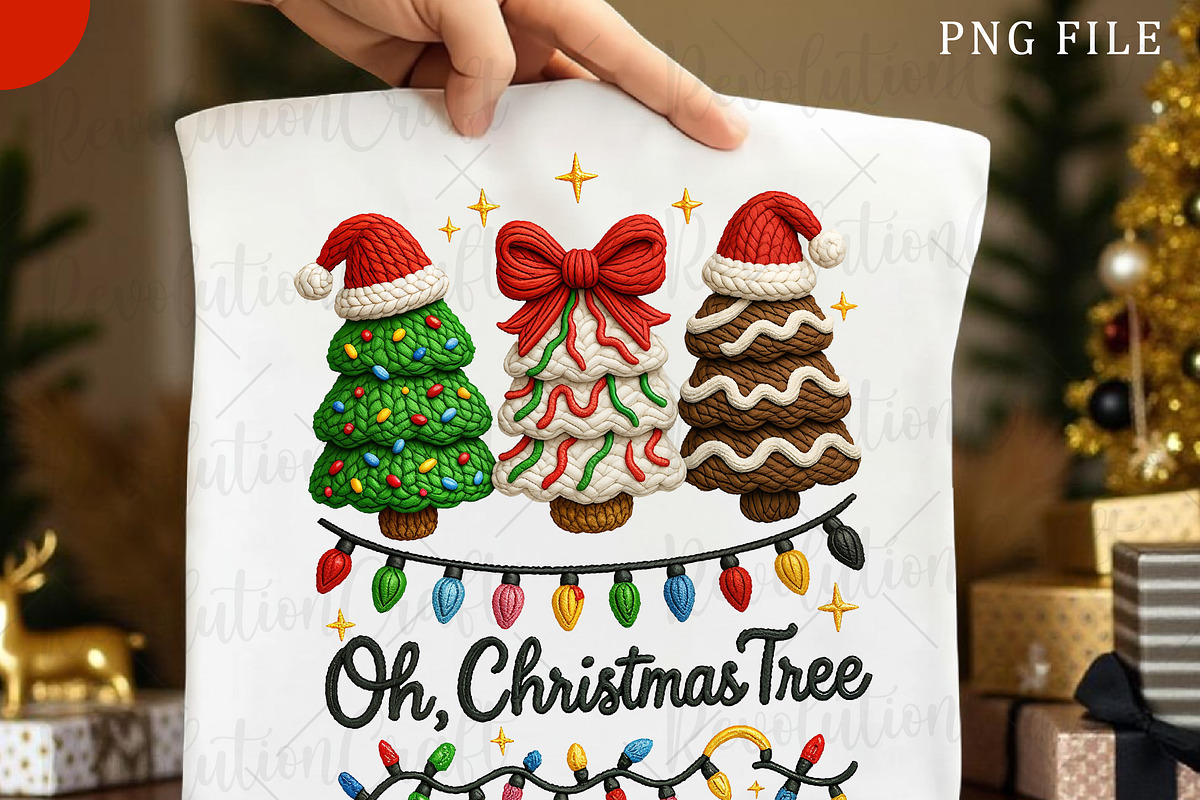 Yarn Crochet Oh Christmas Tree PNG, an Illustration by OK Design (Photo 2 of 4)