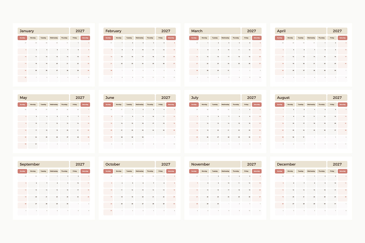 2027 Calendar and Planner, a Stationery Template by PixMarket (Photo 8 of 9)