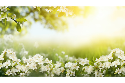 frame white bright border sunlit ai, a Nature Photo by pikepicture