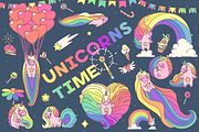 vector SET Unicorns time, an Object Graphic by WINDmade (Thumbnail 1 of 14)
