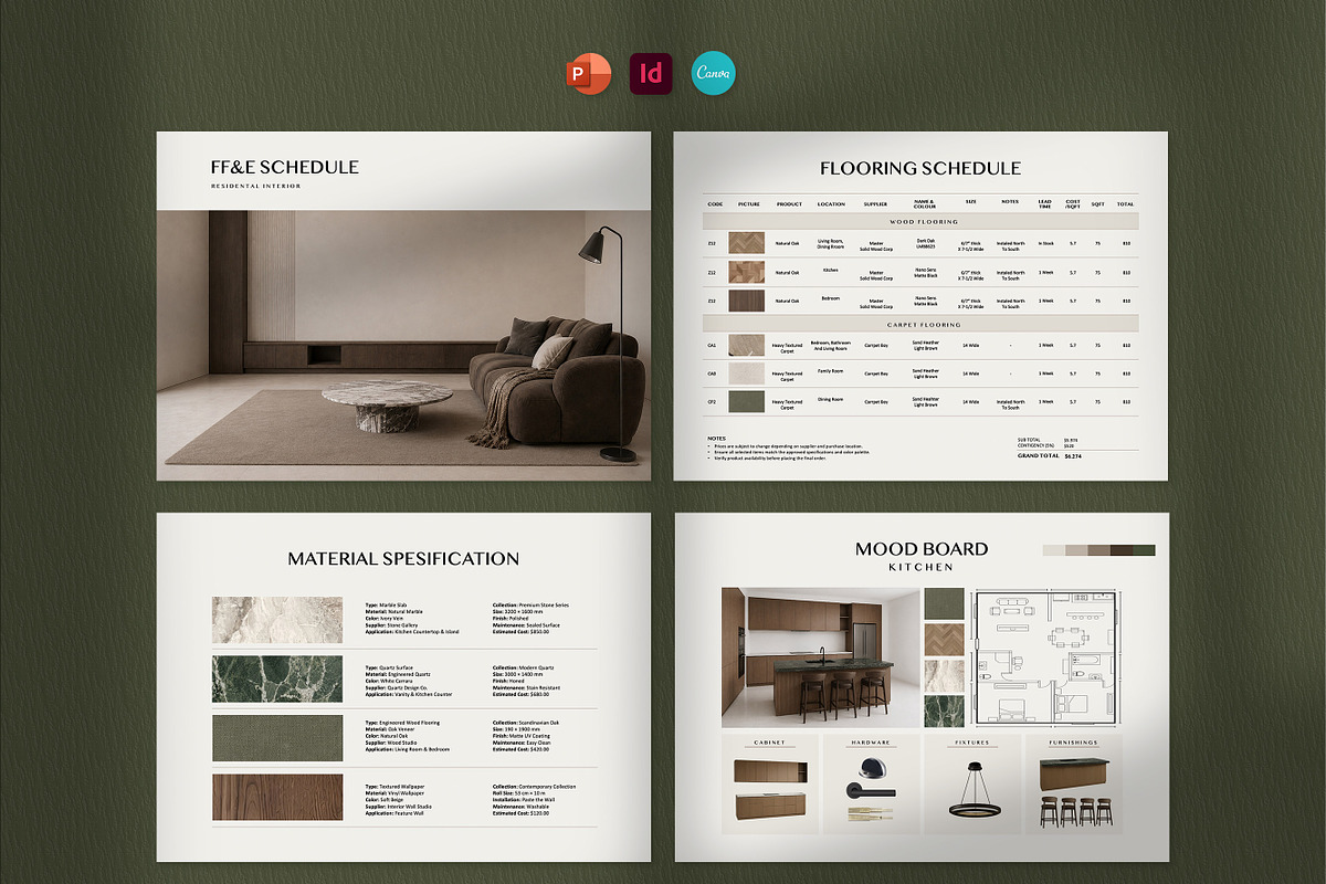 FF&E Schedule Interior Design, a Presentation Template by SKY CREATION (Photo 2 of 7)