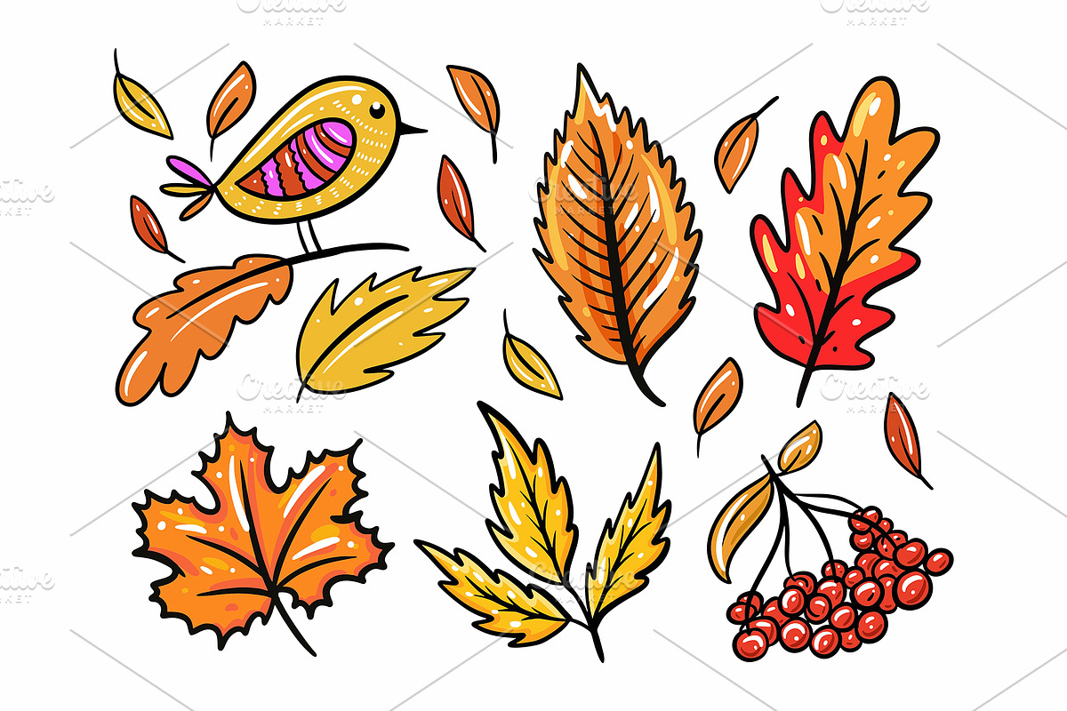 Autumn Lettering & Illustrations, a Seasonal Illustration by Oktyabr (Photo 2 of 7)