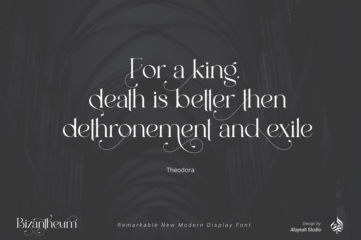 Bizantheum, a Serif Font by Aluyeah Studio (Photo 8 of 15)