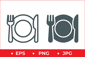 Food Plate Vector Design, a Solid Icon by Artonix
