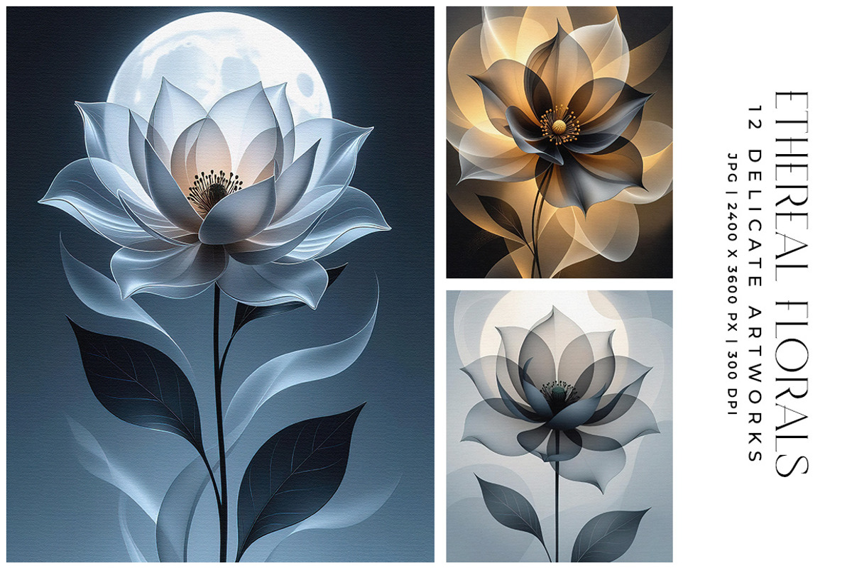 Ethereal Florals, a Decorative Illustration by Digital Art Creations (Photo 3 of 7)