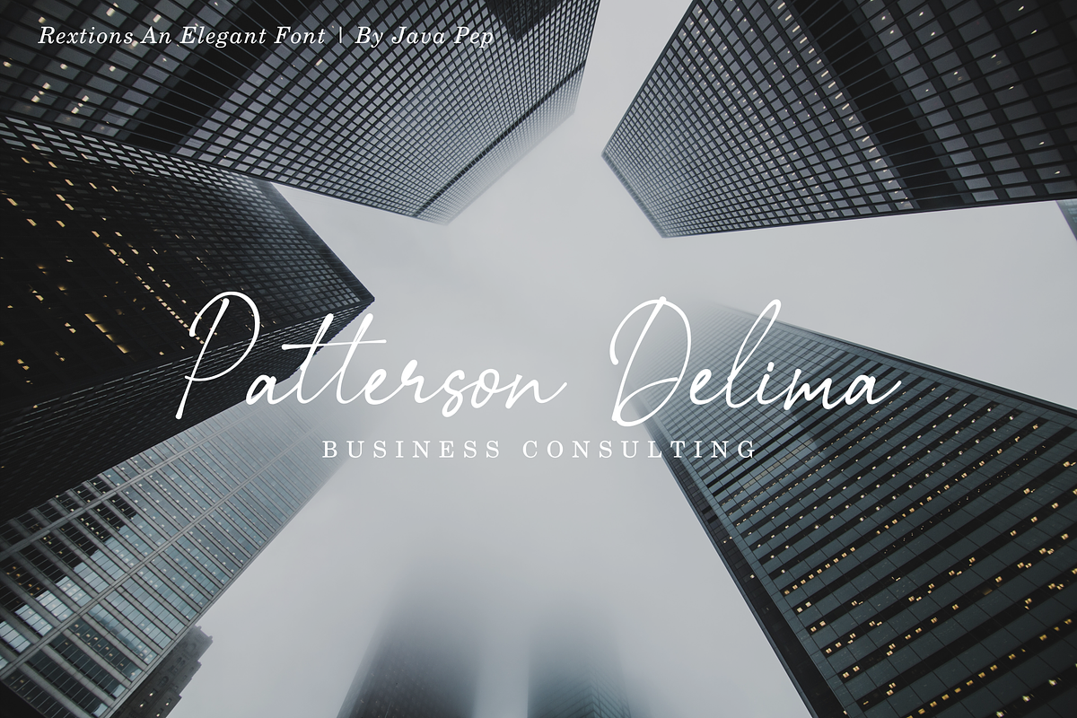 Rextions / an elegant font, a Script Font by Java pep (Photo 12 of 15)